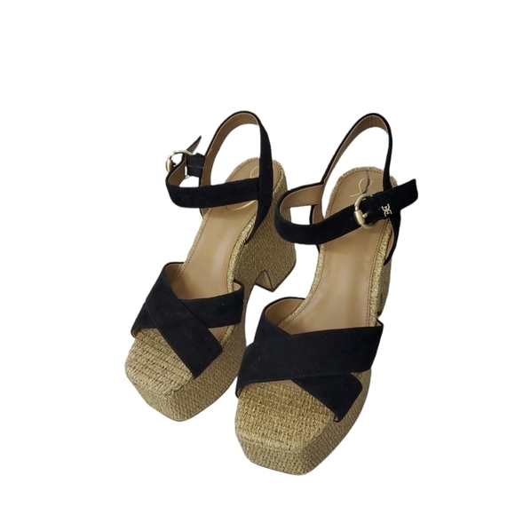 🆕️ NEW Trianna Espadrille Platform Sandal SAM EDELMAN 7.5 and 9.5 in Black - Picture 11 of 12